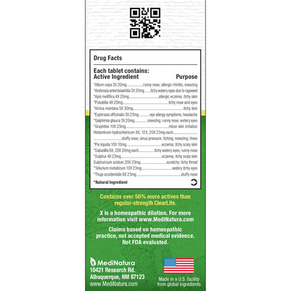MediNatura ClearLife Extra Strength Allergy Relief – Non-Drowsy, 60 Tablets