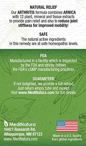 MediNatura T-Relief Extra Strength Arthritis Pain Reliever — Arnica +12 Natural Medicines | 300 Tablets (Pack of 3)