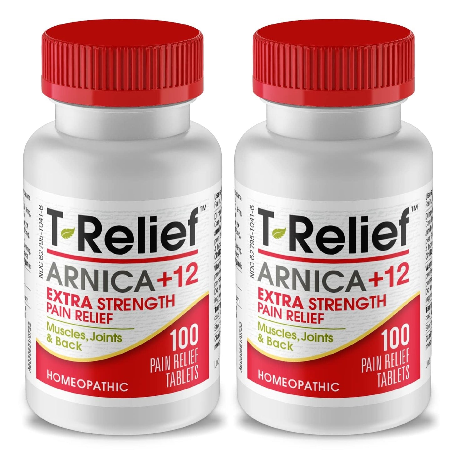 MediNatura T-Relief Extra-Strength Arnica +12 Actives – Back Pain & Muscle Aches, 100 Tablets (2 Pack)