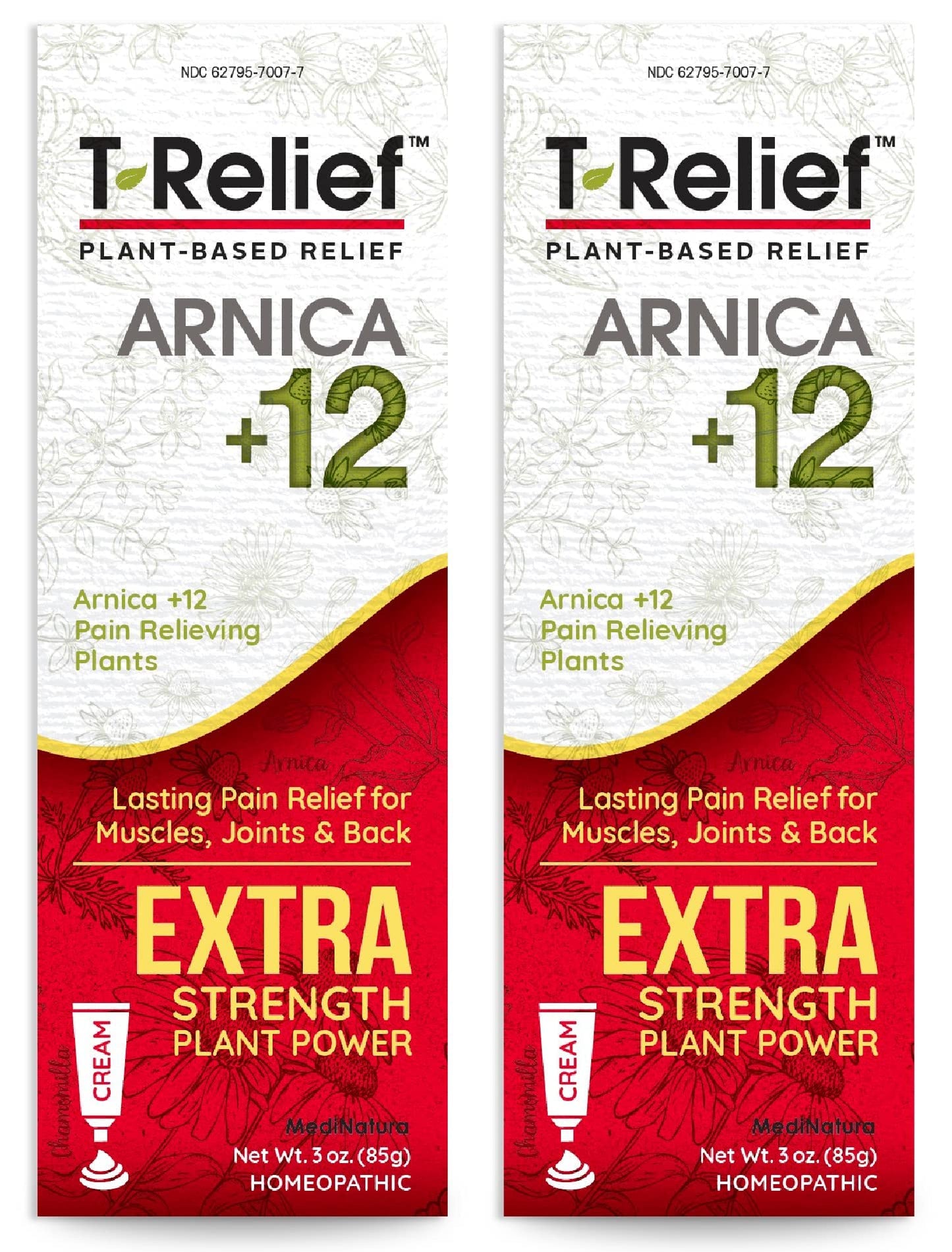 MediNatura T-Relief Extra Strength Arnica Cream | 3 oz (2 Pack)