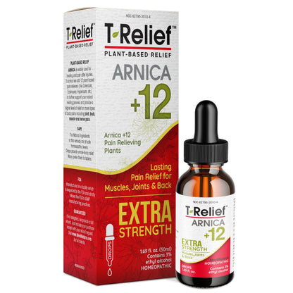 MediNatura T-Relief Extra Strength Oral Drops Arnica +12 for Back, Neck, Joints & Muscle Aches - 1.69 oz