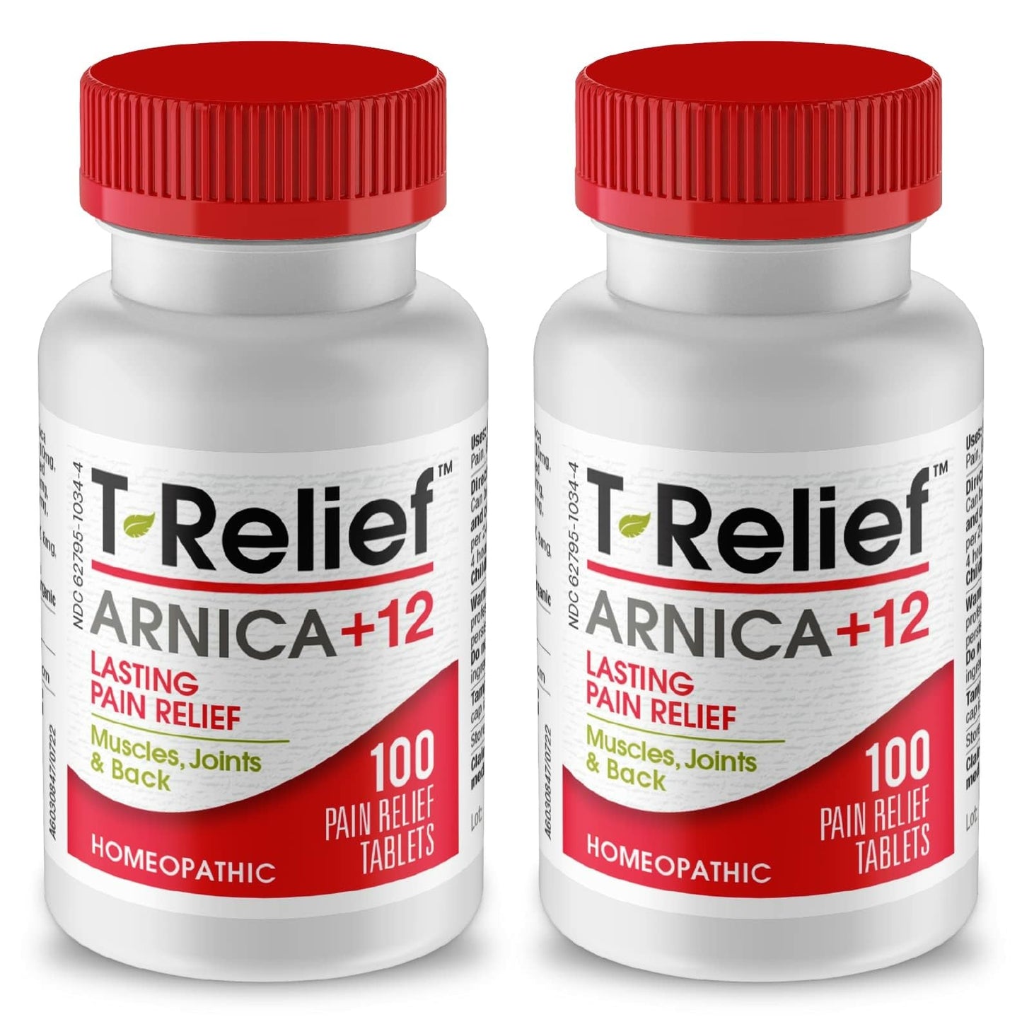 MediNatura T-Relief Pain - Plant-Based Arnica Chewables for Minor Muscle & Joint Comfort | 2-Pack