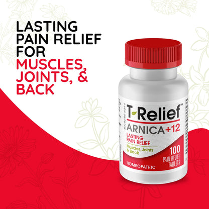 MediNatura T-Relief Arnica +12 Natural Relieving Actives - 3 Pack, 100 Tablets