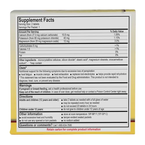 Medique Medi-Lyte Electrolyte Tablets with Potassium Chloride for Cramps - 100 Tablets