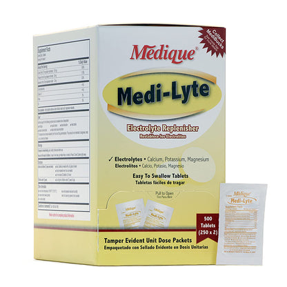 Medique Medi-Lyte Electrolyte Replenisher - 500 Tablets (250x2) | Fast Heat Stress Relief