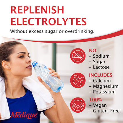 Medique Medi-Lyte Electrolyte Replenisher - 500 Tablets (250x2) | Fast Heat Stress Relief