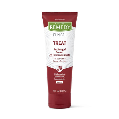 Medline Remedy CLINICAL Antifungal Cream – 4 Oz Tube, 2% Miconazole Nitrate for Athlete's Foot, Jock Itch, Ringworm