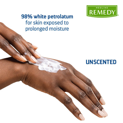 Medline Remedy Essentials Ointment - Unscented, Hypoallergenic Incontinence Skin Care (7 oz Tube, 12 Count)