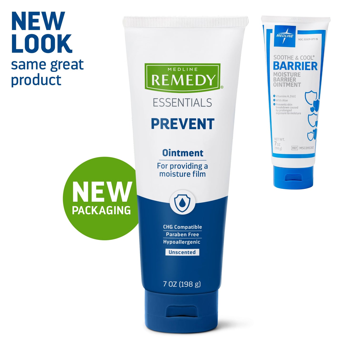 Medline Remedy Essentials Ointment - Unscented, Hypoallergenic Incontinence Skin Care (7 oz Tube, 12 Count)