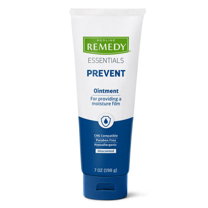 Medline Remedy Essentials Ointment - Unscented, Hypoallergenic Incontinence Skin Care (7 oz Tube, 12 Count)