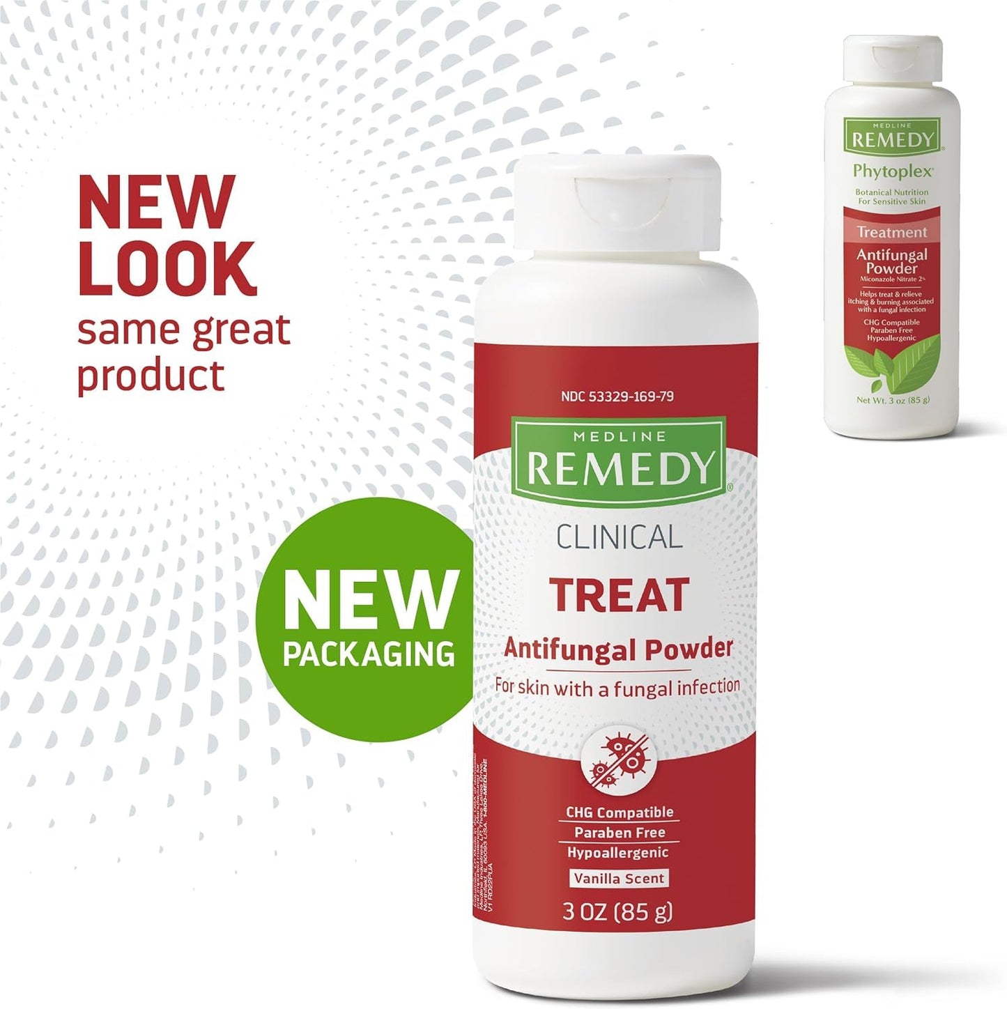 Medline Remedy Phytoplex Antifungal Powder with Miconazole Nitrate - Lightly Scented, 3 oz