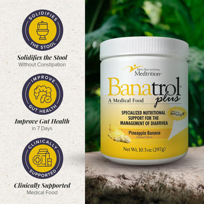 Medtrition Banatrol Natural Anti-Diarrheal with Prebiotics – Pineapple, 28 Servings
