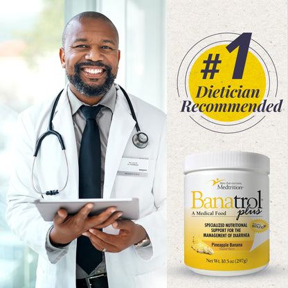 Medtrition Banatrol Natural Anti-Diarrheal with Prebiotics – Pineapple, 28 Servings