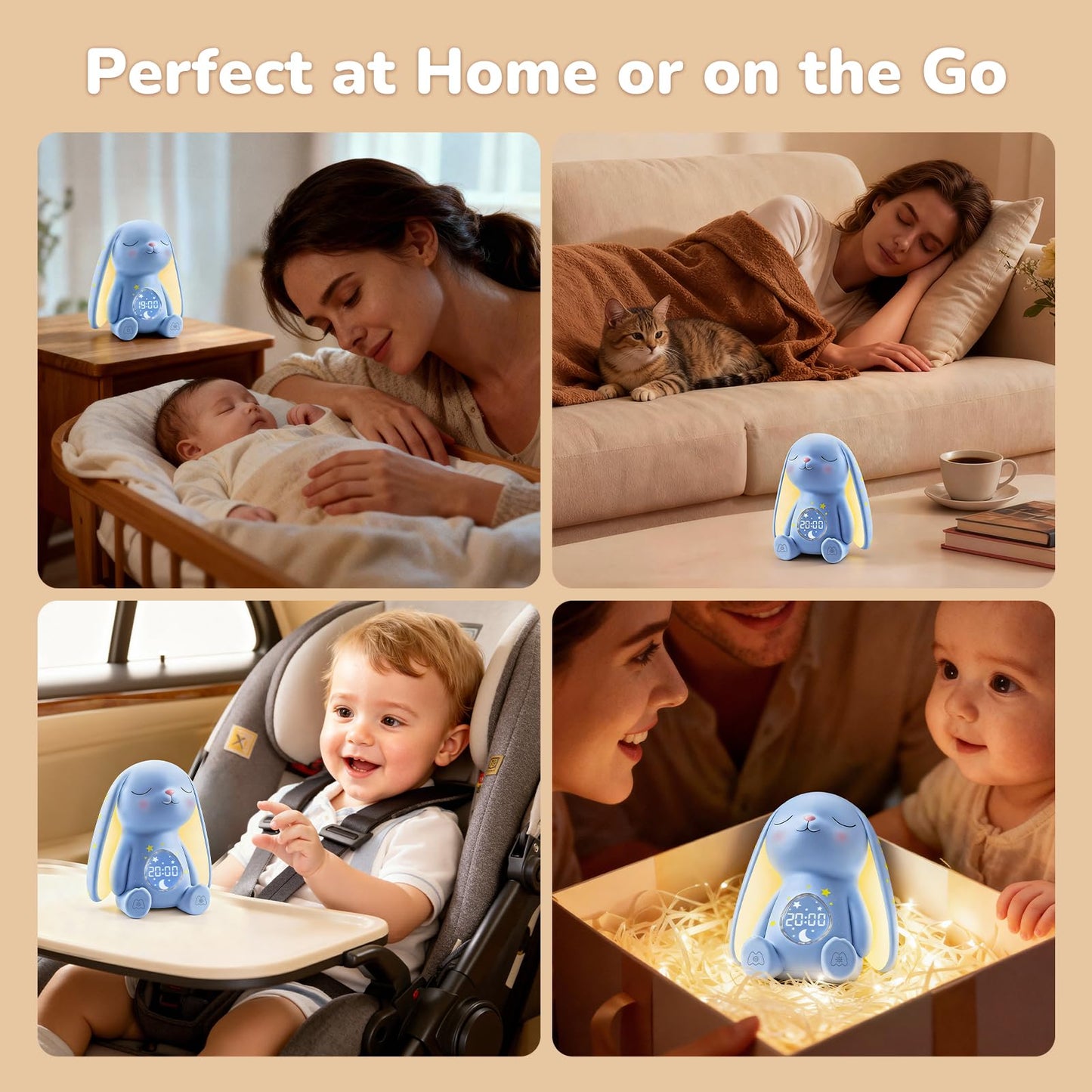 Mewaii White Noise Machine for Baby | 2025 Mom's Choice Awards Edition, 100 Sounds, Cry Detection, App Control, Night Light