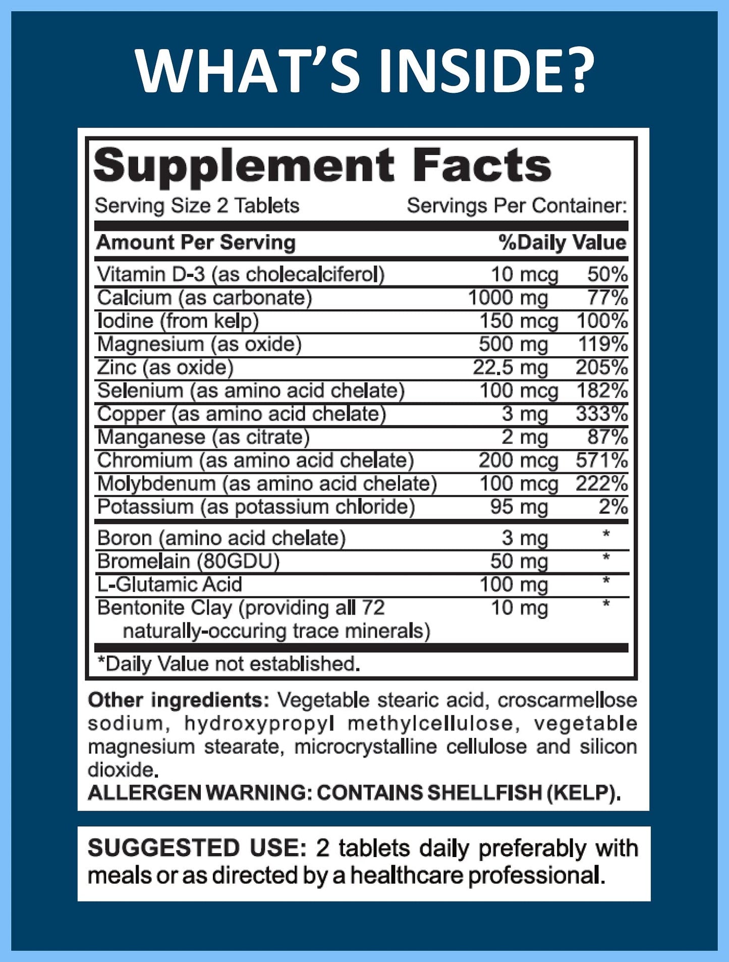 Mega Minerals Supplement by Youfit Nutrition - 72 Trace Minerals, Iron Free