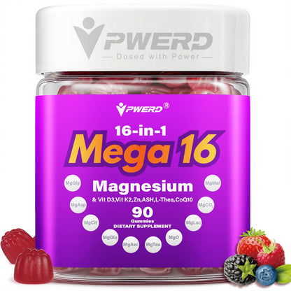 Mega16-in-1 Magnesium Glycinate Sleep Gummies for Women | High-Absorption Formula