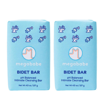 Megababe Bidet Bar – pH-Balanced Cleansing for the Intimate Area | 4.5 oz (Pack of 2)