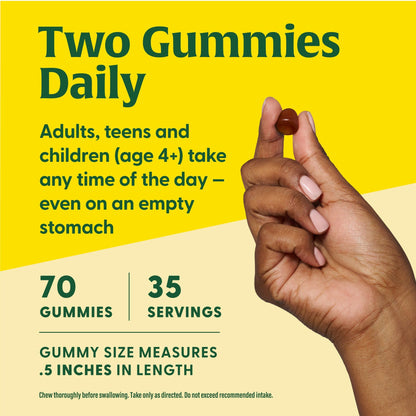 MegaFood Vitamin B12 Energy Gummies - Vegan Methyl B12, Ginger - USDA Organic - 70 Gummies