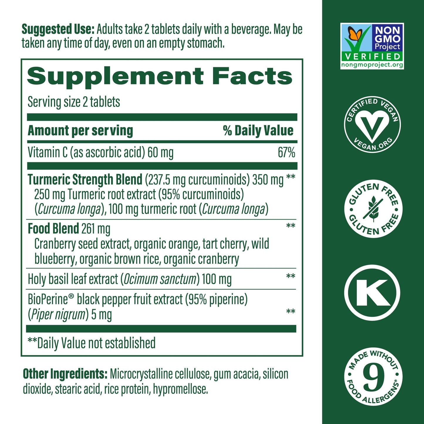 MegaFood Whole Body Minis Turmeric Curcumin – 237 mg Curcuminoids, 60 Mini Tablets, BioPerine & Vitamin C