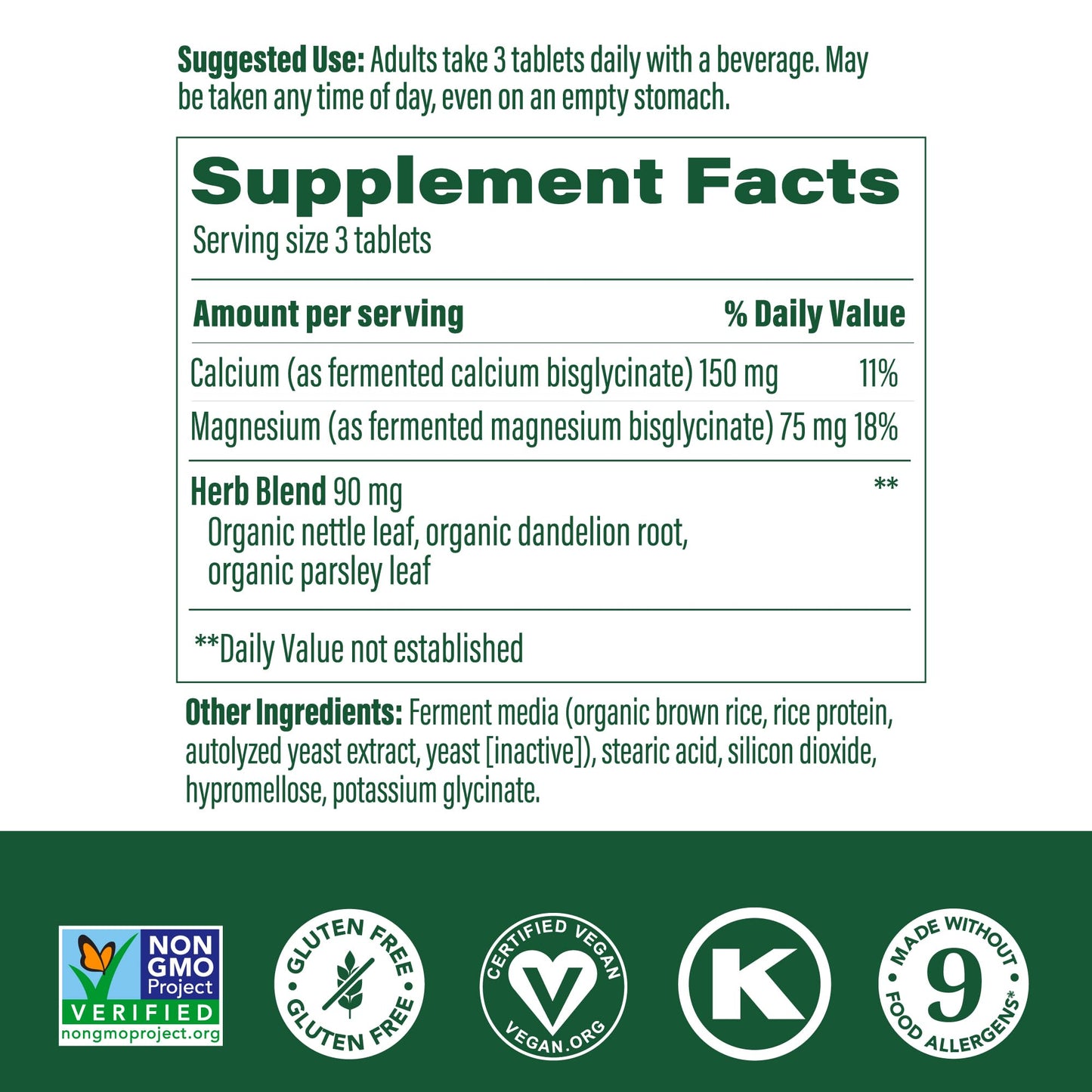 MegaFood Calcium Magnesium Supplement – Supports Bone Health & Heart Health – Non-GMO, Vegan, 60 Tablets