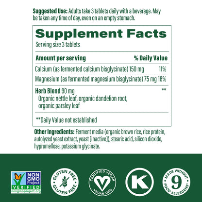 MegaFood Calcium Magnesium Supplement – Supports Bone Health & Heart Health – Non-GMO, Vegan, 60 Tablets