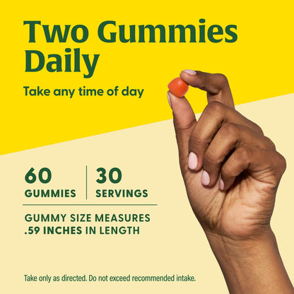 MegaFood Vitamin D3 K2 Gummies - 5000 IU D3, 100 mcg K2 | Peach Flavor, Vegetarian, 60 Gummies
