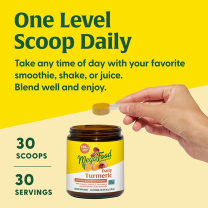 MegaFood Daily Turmeric Nutrient Booster Powder | Vegan Turmeric Supplement