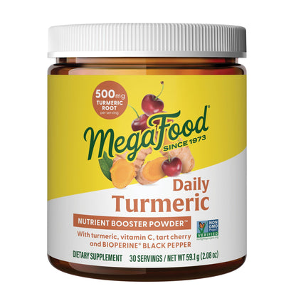 MegaFood Daily Turmeric Nutrient Booster Powder | Vegan Turmeric Supplement