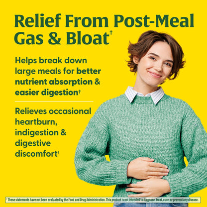 MegaFood Dual-Action Digestive Enzymes for Women & Men | Vegan & Gluten Free | 60 Capsules