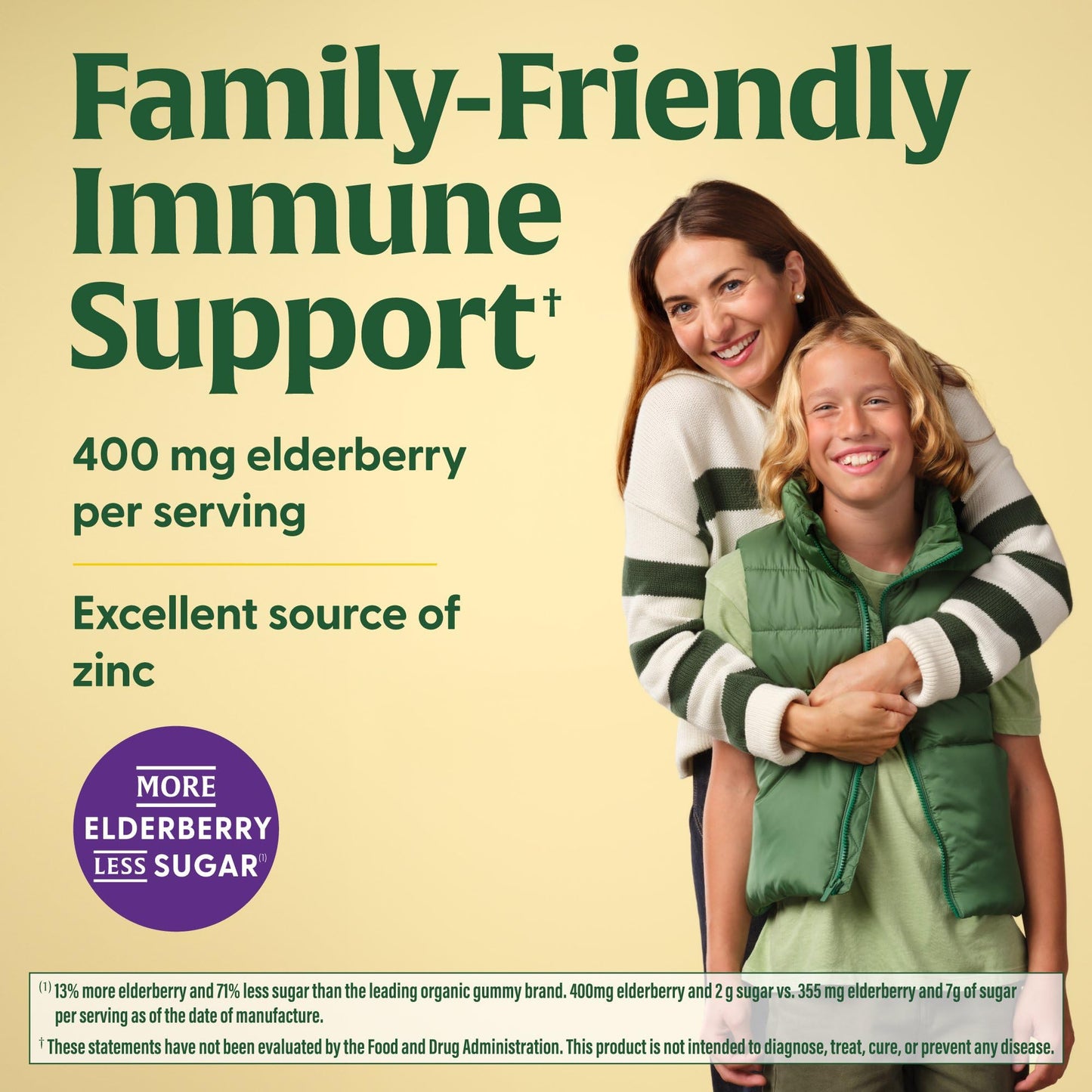 Megafood Elderberry Immune Support Gummies - Vegan, Real Food Zinc • USDA Organic & Gluten-Free | 54 Gummies