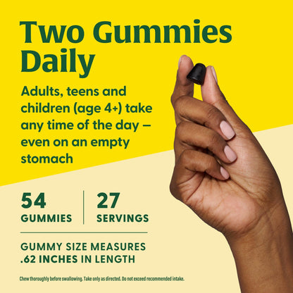 Megafood Elderberry Immune Support Gummies - Vegan, Real Food Zinc • USDA Organic & Gluten-Free | 54 Gummies