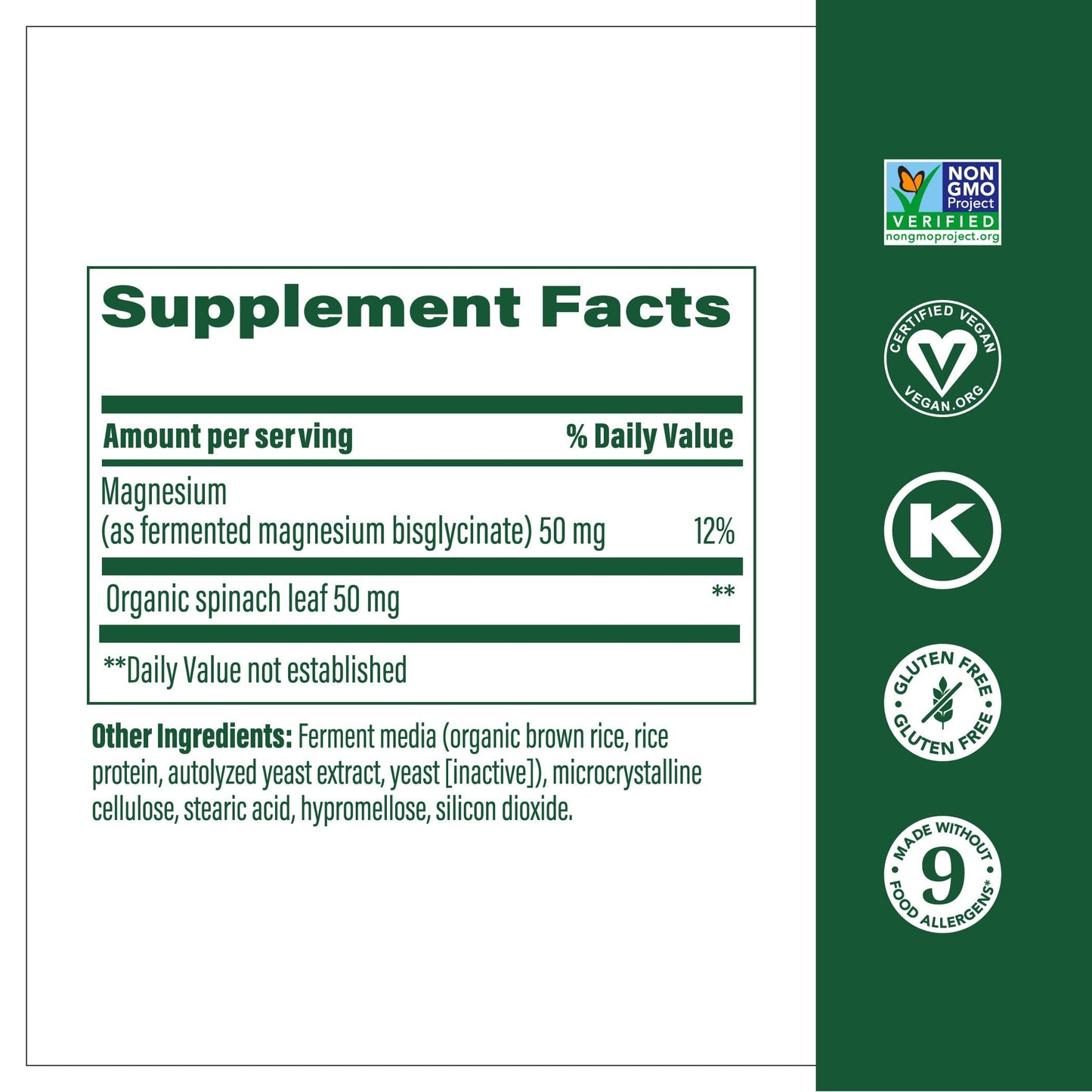 MegaFood Magnesium - Supports Heart & Nervous System - Fermented Magnesium Glycinate - Vegan, Gluten-Free, Non-GMO, Kosher - 90 Tabs