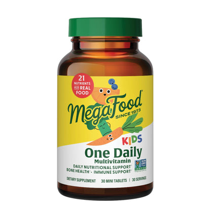 MegaFood Kids One Daily Multivitamin – 30 Servings | Vegetarian, Gluten Free, Non-GMO