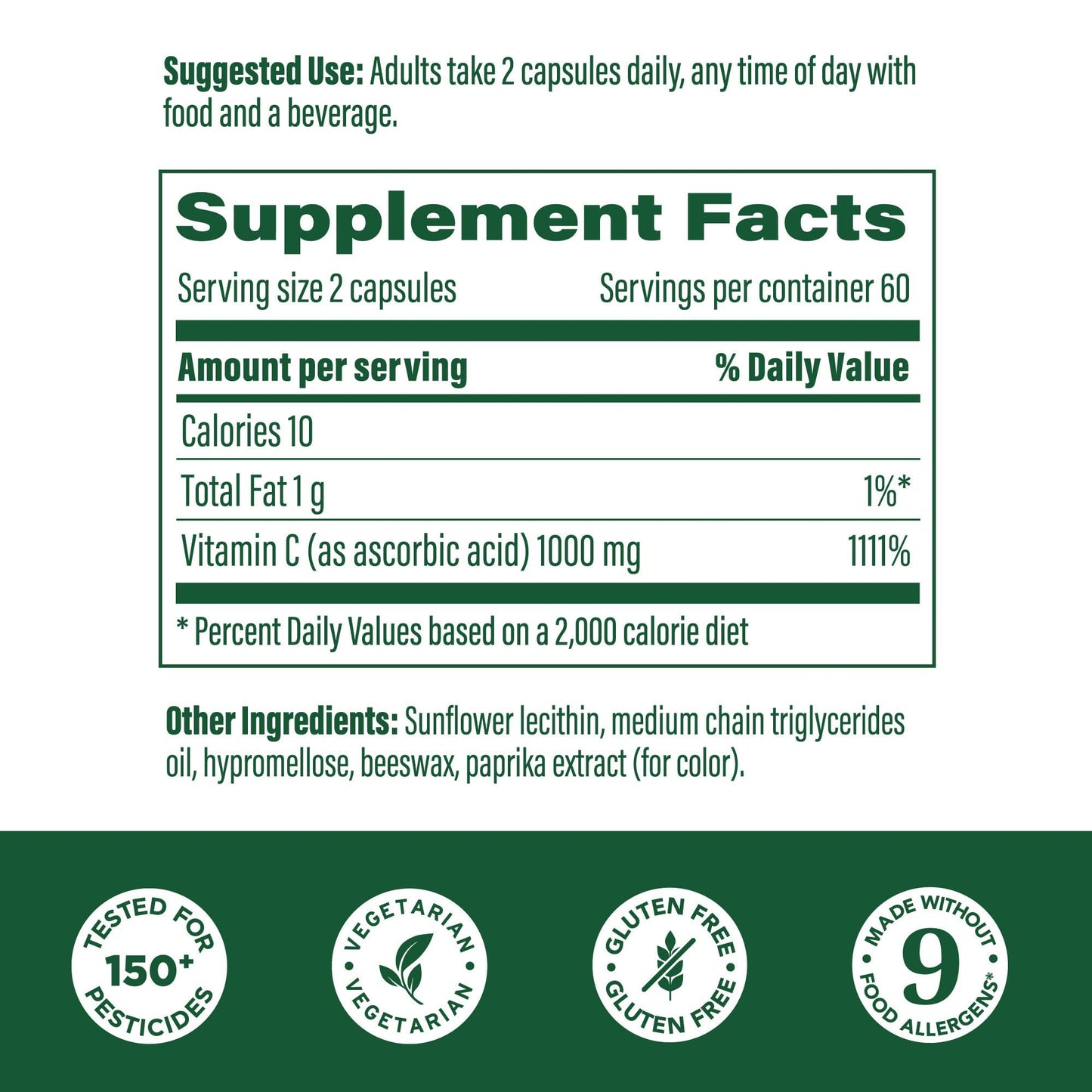 MegaFood Liposomal Vitamin C 1000mg | Immune Support & Collagen