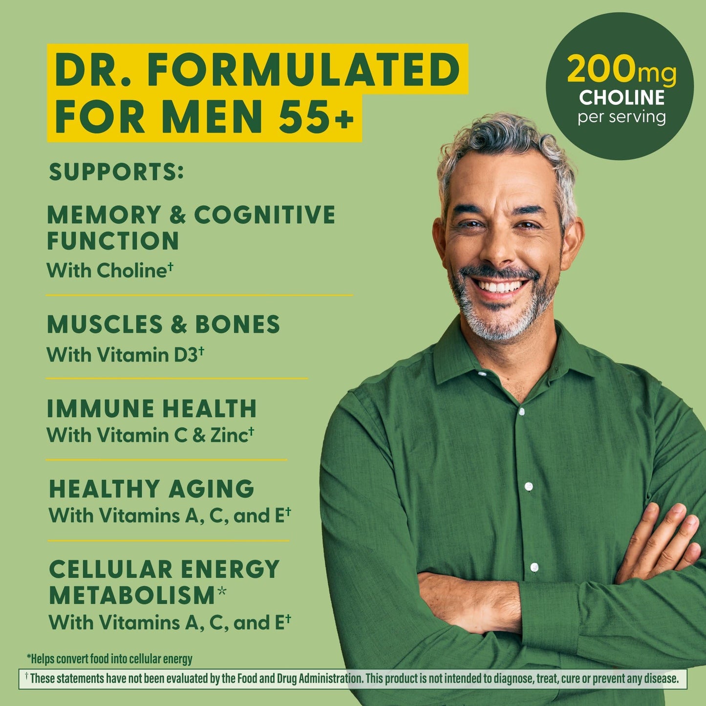 MegaFood Men's 55+ Advanced Multivitamin – Doctor-Formulated | Brain Health & Immune Support | 60 Tabs (30 Servings)