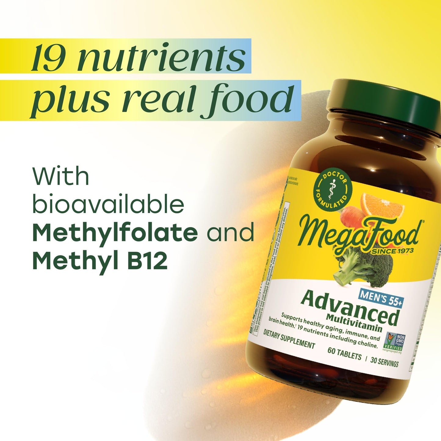 MegaFood Multi for Men 55+ – 120 Tablets | Daily Multivitamin for Men 55+