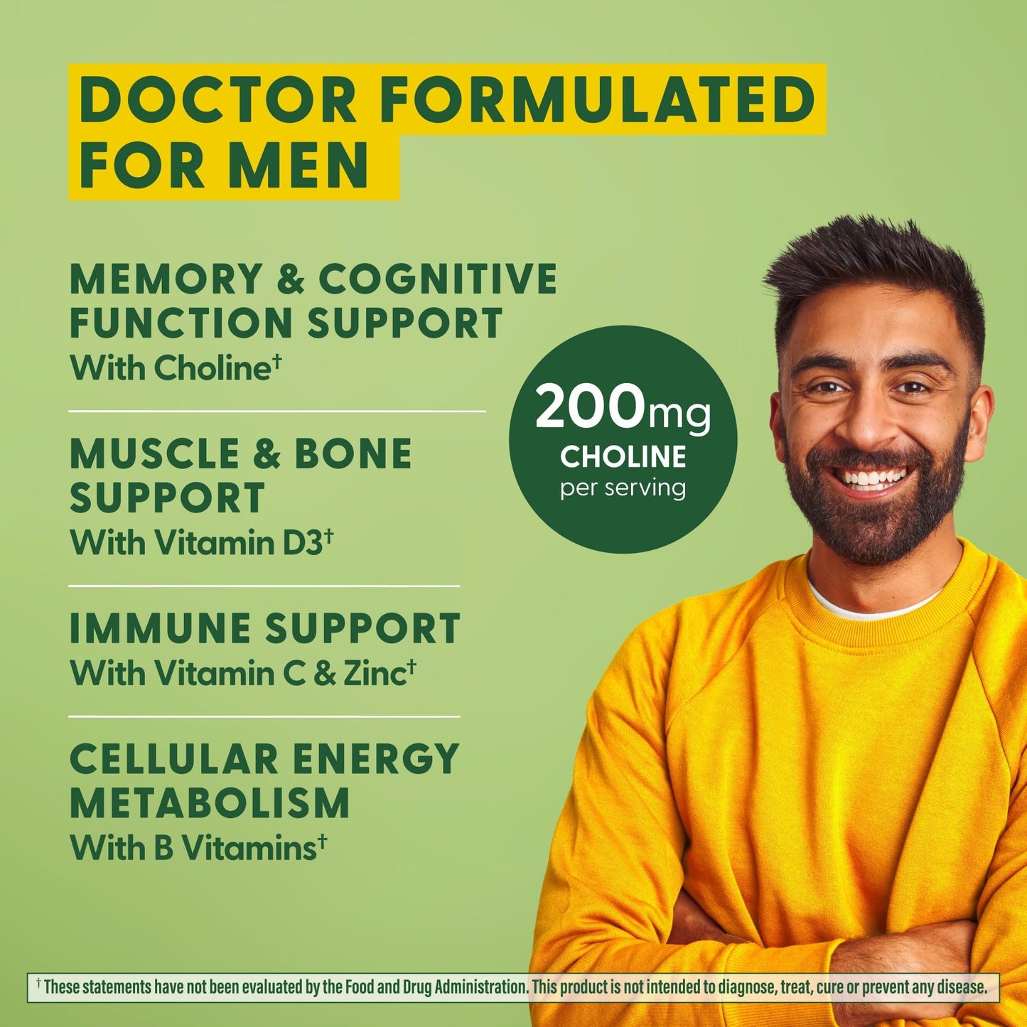 MegaFood Men's Advanced Multivitamin – Doctor-Formulated with Choline, B12, D, C & Zinc – Non-GMO, Vegetarian – 60 Tabs (30 Servings)