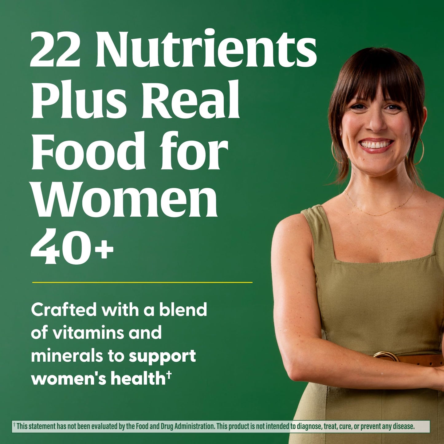 MegaFood Women's 40+ One Daily Multivitamin – Immune Support, Bone Health, Non-GMO, Vegetarian | 30 Tabs