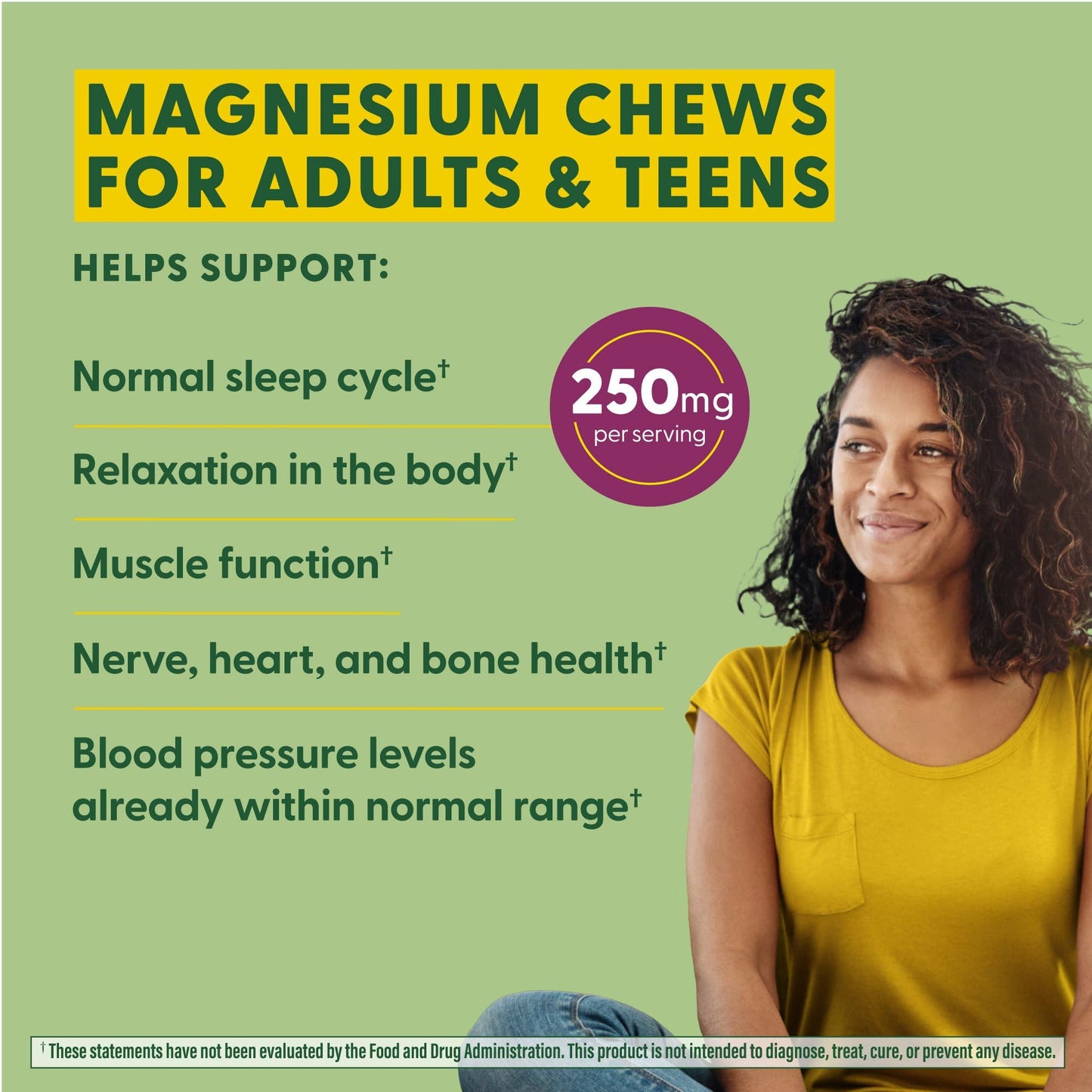 MegaFood Relax + Calm Magnesium Grape Soft Chews | 30 Chews (15 Servings)