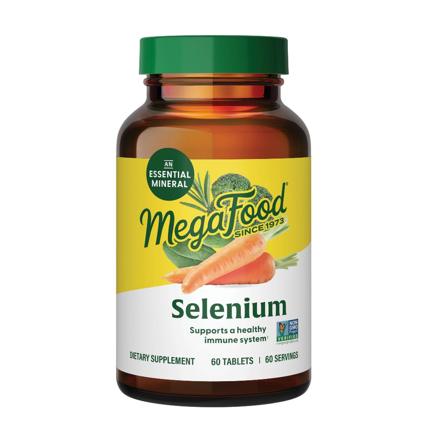MegaFood Selenium 50 mcg - 60 Tablets | Vegan, Non-GMO Immune Support