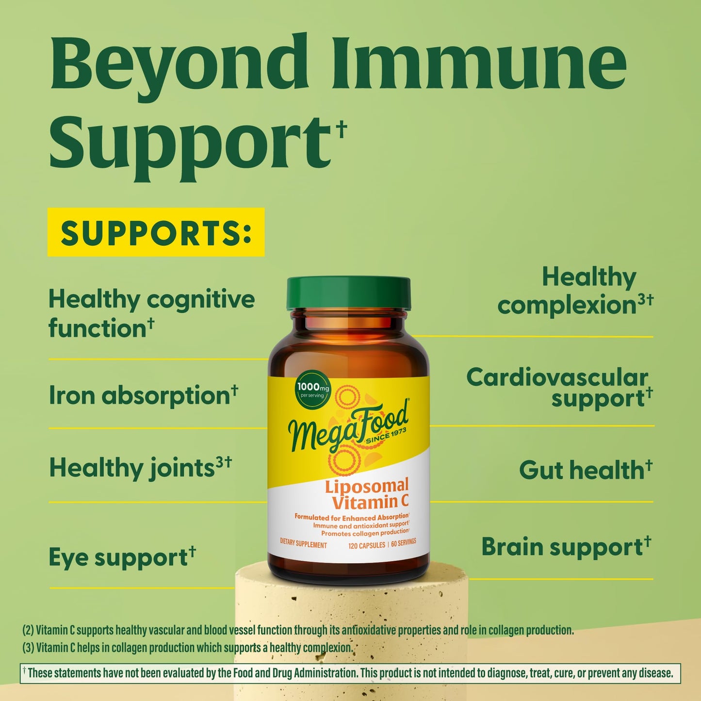MegaFood Liposomal Vitamin C 1000mg | Immune Support & Collagen