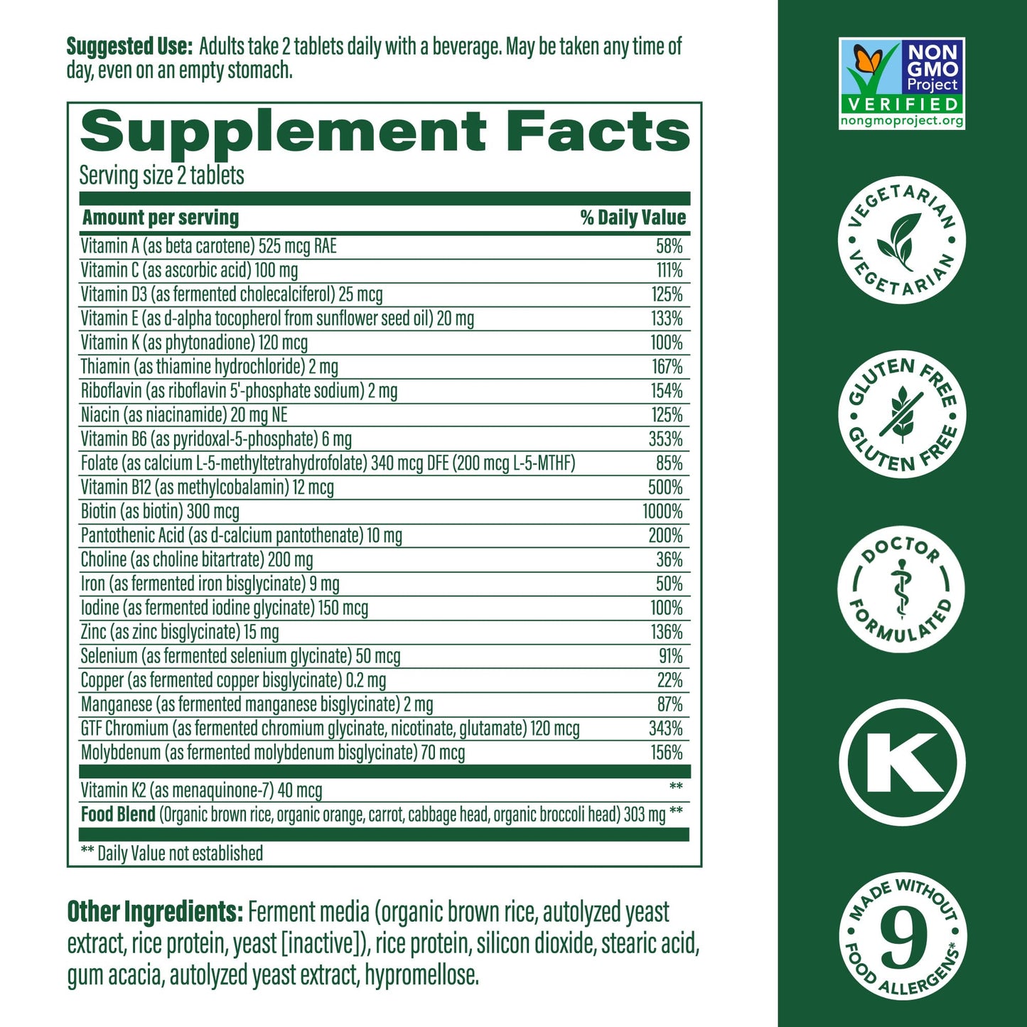 MegaFood Women's 40+ Advanced Multivitamin - Dr Formulated, Vegetarian, 60 Tabs