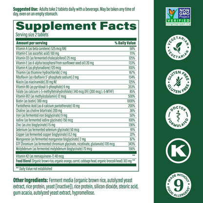MegaFood Women's 40+ Advanced Multivitamin - Dr Formulated, Vegetarian, 60 Tabs