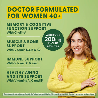 MegaFood Women's 40+ Advanced Multivitamin - Dr Formulated, Vegetarian, 60 Tabs