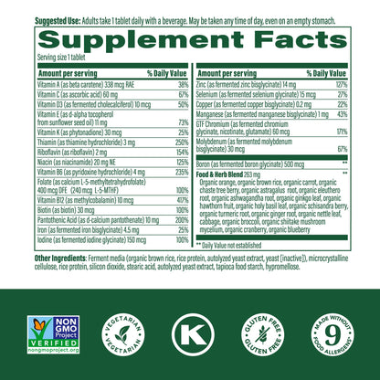 MegaFood Women's 40+ One Daily Multivitamin – Immune Support, Bone Health, Non-GMO, Vegetarian | 30 Tabs