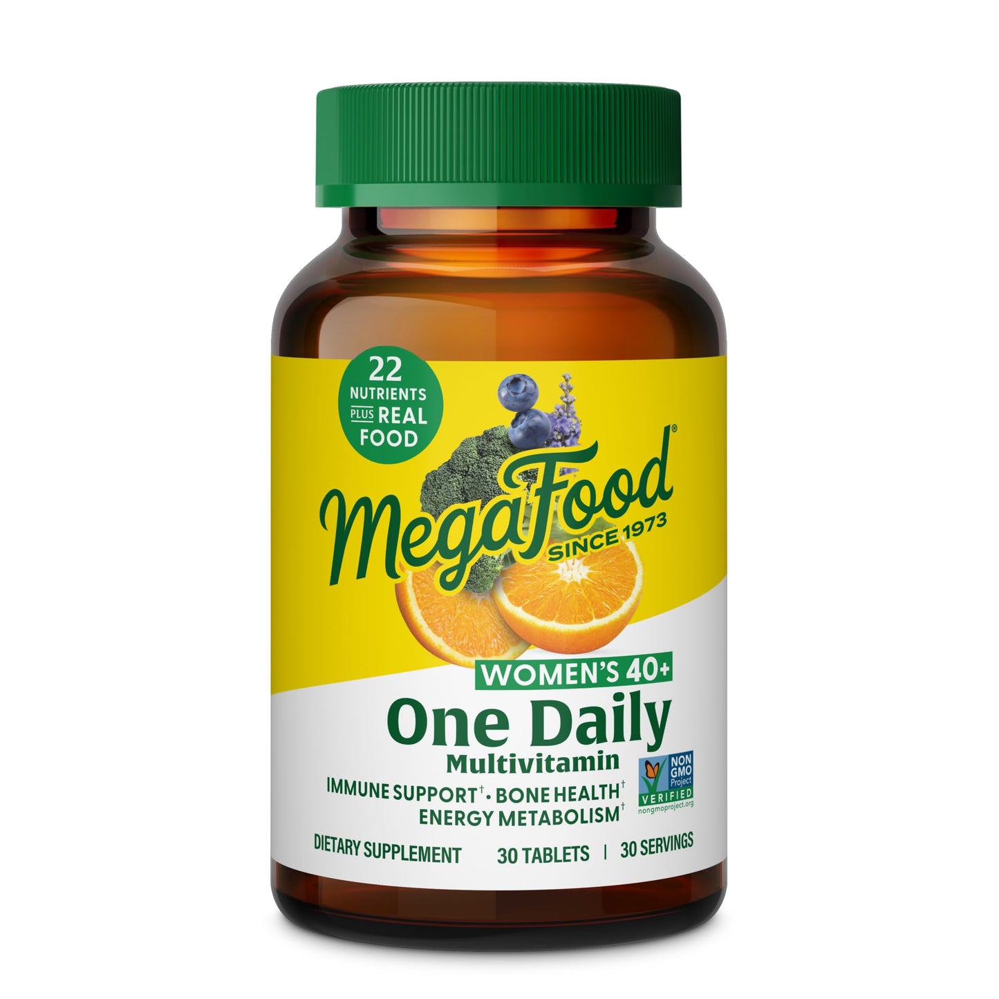 MegaFood Women's 40+ One Daily Multivitamin – Immune Support, Bone Health, Non-GMO, Vegetarian | 30 Tabs