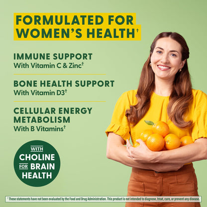MegaFood Women's Multivitamin Gummies - Immune & Bone Health | Tangerine, 60 Gummies
