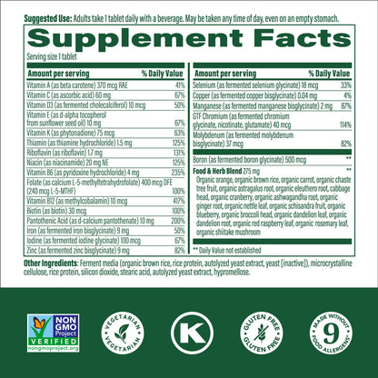 MegaFood Women's Multivitamin One Daily – Multivitamin for Women with Vitamin C, D, Iron and B Vitamins | Bone Health and Immune Support