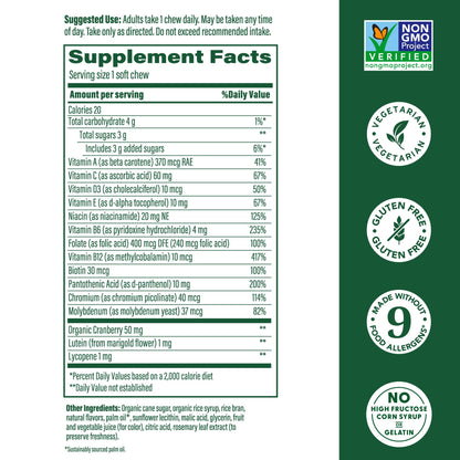 MegaFood Women's Multivitamin Soft Chews - One Daily, Mixed Berry (Vegetarian, Non-GMO)