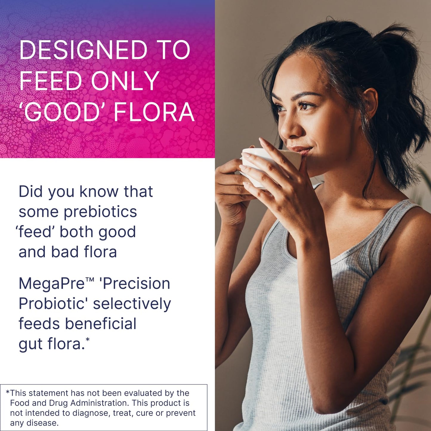 MegaPre DF Dairy-Free Prebiotic Fiber for Gut Health | Microbiome Labs (180 caps)